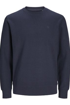 سوئیشرت سرمه ای مردانه ساده Jack & Jones - کد 844308903