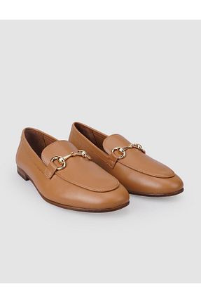 کفش لوفر قهوه ای زنانه چرم خالص Cabani - کد 883219796