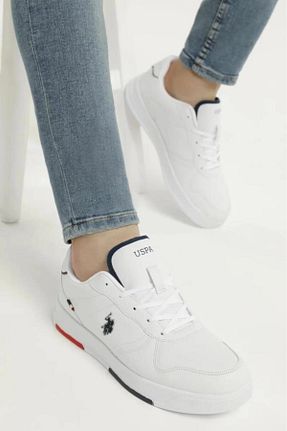 کفش اسنیکر سفید زنانه بند دار U.S. Polo Assn. - کد 904225515