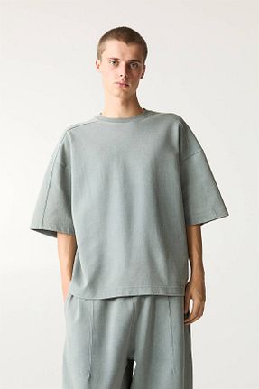 تیشرت سبز مردانه Relaxed Pull & Bear - کد 883245490