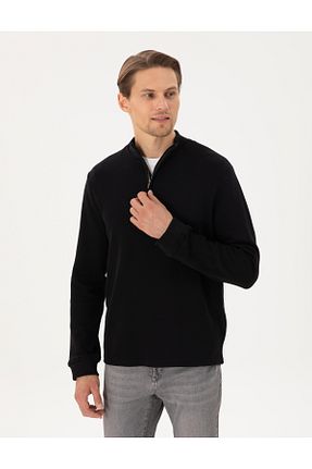 سوئیشرت قهوه ای مردانه ساده Pierre Cardin - کد 883225233