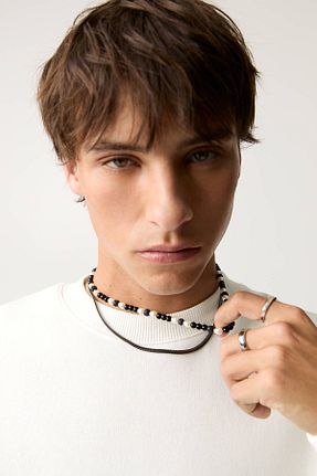 گردنبند جواهر طوسی زنانه اکریلیک Pull & Bear - کد 883230208