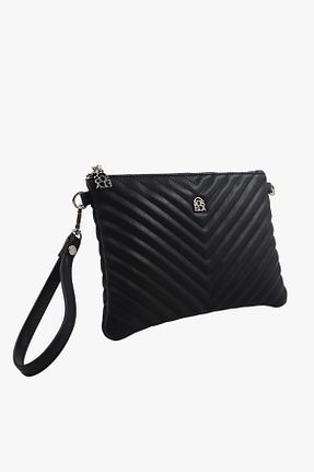 کیف پورتفوی و کلاچ مشکی زنانه چرم مصنوعی SOSELA - کد 883219631