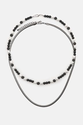 گردنبند جواهر طوسی زنانه اکریلیک Pull & Bear - کد 883230208