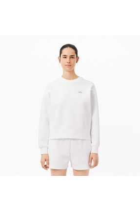 سوئیشرت سفید زنانه ساده Lacoste - کد 682775721
