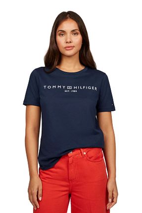 تیشرت سرمه ای زنانه رگولار Tommy Hilfiger - کد 883238563