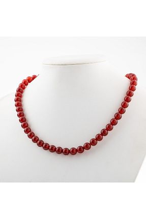 گردنبند جواهر قرمز زنانه سنگ OSMANLI DOĞAL TAŞ - کد 666170231