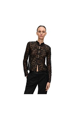 بلوز مشکی زنانه یقه ایستاده Parfois - کد 883230649
