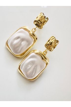 گوشواره جواهر سفید مروارید DEVİ fashion - کد 883252477