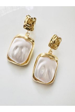 گوشواره جواهر سفید مروارید DEVİ fashion - کد 883252477