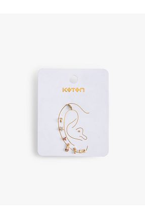 گوشواره جواهر طلائی فلزی Koton - کد 931708555