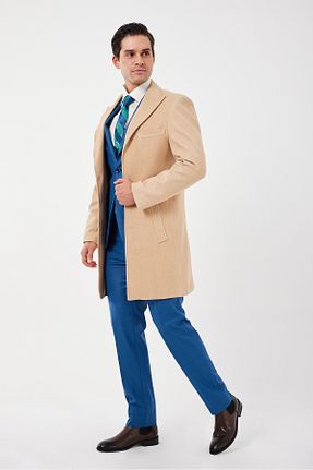 پالتو پشمی بژ مردانه اسلیم ACTUAL - کد 879847097