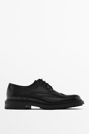 کفش کلاسیک مشکی مردانه چرم خالص Massimo Dutti - کد 883213299