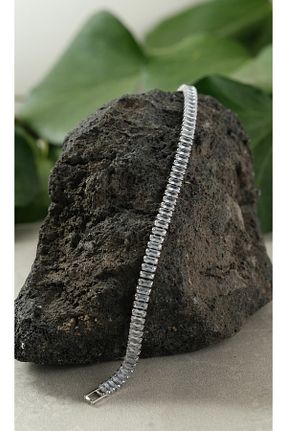 دستبند استیل (فولاد) طوسی استیل (فولاد) Jenny Daphne - کد 883263371