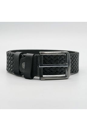 کمربند مشکی مردانه چرم خالص Lux Leder - کد 883213187