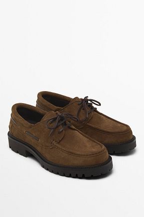 کفش کلاسیک قهوه ای مردانه چرم خالص Massimo Dutti - کد 883266457