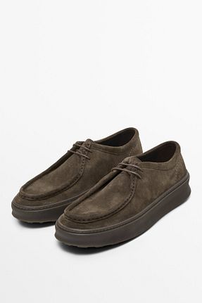 کفش کلاسیک قهوه ای مردانه چرم خالص Massimo Dutti - کد 883266220
