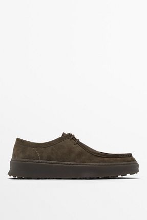 کفش کلاسیک قهوه ای مردانه چرم خالص Massimo Dutti - کد 883266220