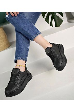 کفش اسنیکر مشکی زنانه بند دار FLORİN - کد 883230178