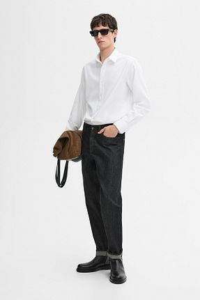 پیراهن سفید مردانه یقه پیراهنی Massimo Dutti - کد 883263284