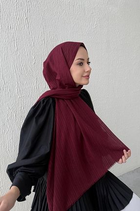 شال زرشکی زنانه Byedauzunlar - کد 883264536