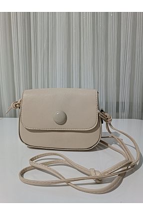 کیف دوشی بژ زنانه چرم مصنوعی ÇANTA - کد 883304963