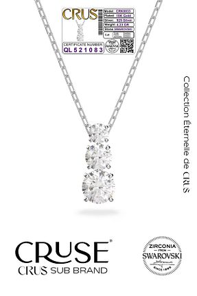 گردنبند نقره طوسی زنانه 925 عیار Cruse - کد 883281183