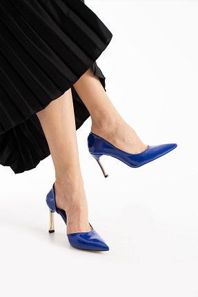 کفش استایلیتو سرمه ای پاشنه نازک Güllü Shoes - کد 883258705