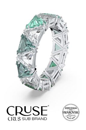 انگشتر نقره طوسی زنانه کریستال Cruse - کد 883292372