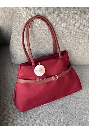 کیف دوشی زرشکی زنانه جیر BAGLOVİS - کد 883313582