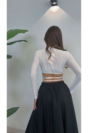 بادی سفید زنانه یقه دوچرخه modadagiyim - کد 883330170