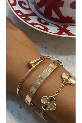 دستبند استیل (فولاد) زرد زنانه استیل (فولاد) MissFerisa - کد 883317163
