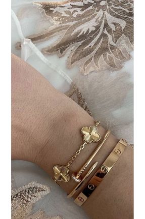 دستبند استیل (فولاد) زرد زنانه استیل (فولاد) MissFerisa - کد 883317163