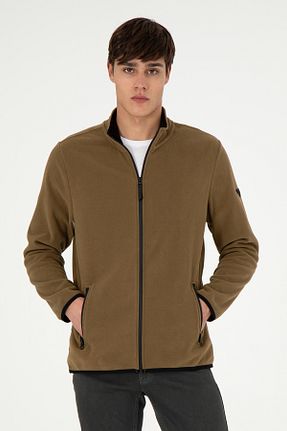 سوئیشرت خاکی مردانه ساده U.S. Polo Assn. - کد 860693854