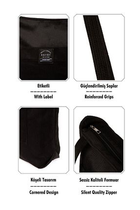 کیف دوشی مشکی زنانه پارچه ای GOYET - کد 801694201