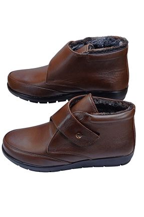 بوت / نیم بوت قهوه ای زنانه چرم خالص RubinLeather - کد 883394122