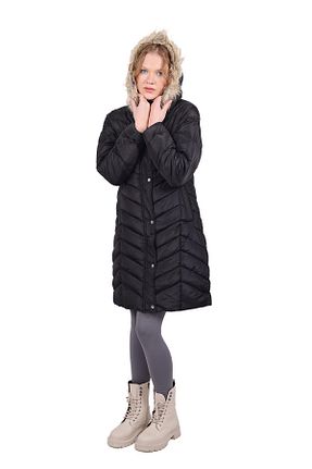 کاپشن مشکی زنانه رگولار Rays - کد 883389639
