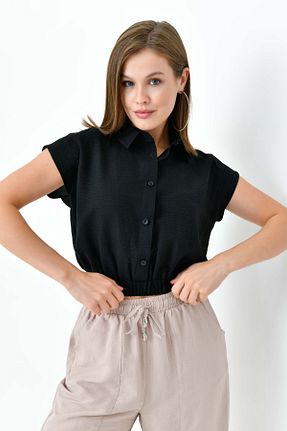 پیراهن مشکی زنانه کراپ Saade - کد 834045221