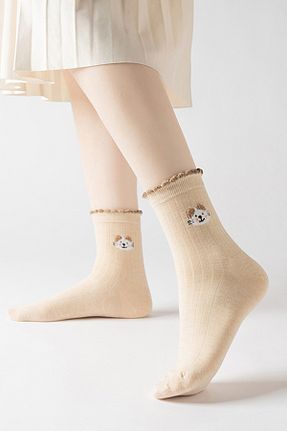 جوراب بژ زنانه پنبه ای BGK - کد 883412101