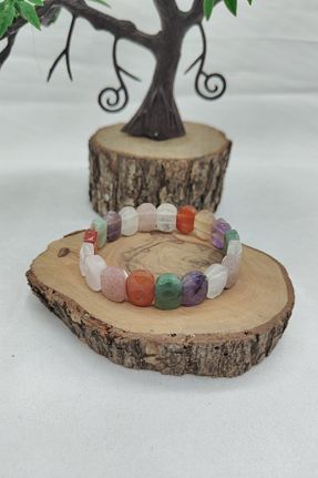 دستبند جواهر رنگی زنانه سنگ طبیعی TAUS STONE - کد 883412350