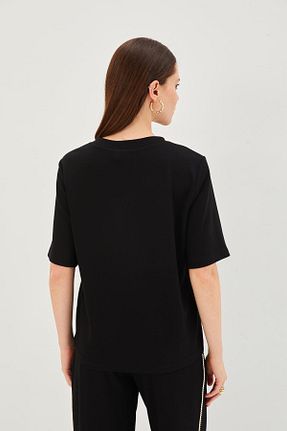 تیشرت مشکی زنانه رگولار Allyco - کد 880020047