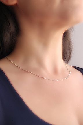 گردنبند استیل ( فولاد ) طوسی زنانه استیل ضد زنگ Atelier Modjo - کد 877674896