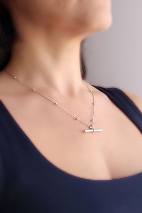 گردنبند استیل ( فولاد ) طوسی زنانه استیل ضد زنگ Atelier Modjo - کد 877674834