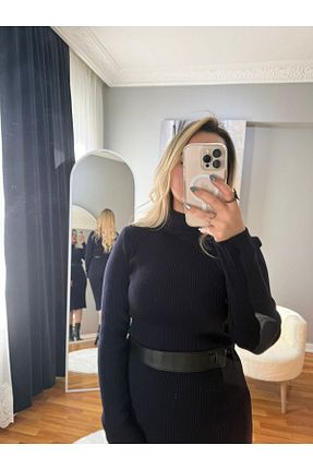 لباس سرمه ای زنانه بافتنی Butik - کد 883467846