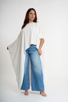 بلوز سفید زنانه ساده HANIQA - کد 883449945