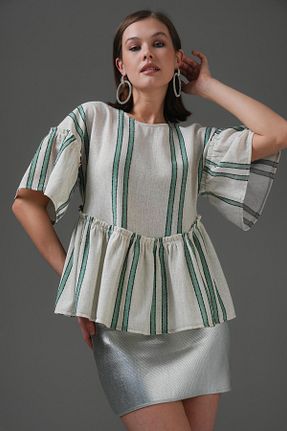 بلوز بژ زنانه رگولار Saade - کد 814002614