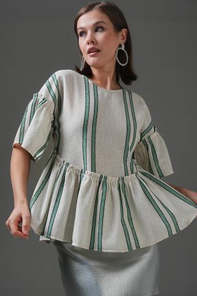 بلوز بژ زنانه رگولار Saade - کد 814002614
