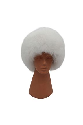 کلاه پشمی سفید زنانه AbbasShop - کد 883490606
