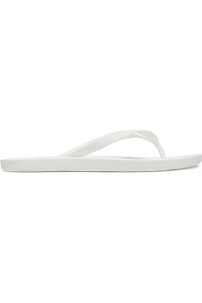 دمپائی سفید زنانه پاشنه تخت Crocs - کد 883486073