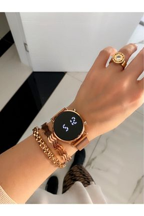 ساعت مچی صورتی زنانه 36-40 میلی متر ÇENÇEN - کد 119007884